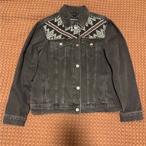 Bohemian Black Denim Jacket